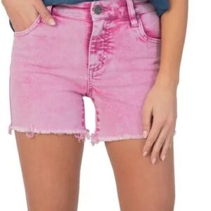 Kut from the Kloth Pink Jane High Rise Denim Shorts Size 2 EUC